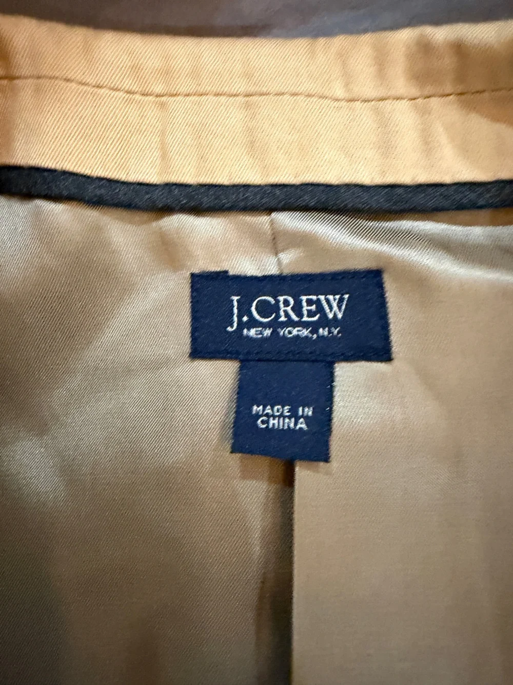 J. Crew Men's Ludlow Cotton Khaki Blazer - Beige 44R